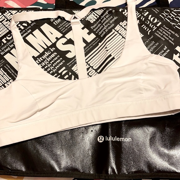 lululemon athletica Other - Lululemon ❤️white- relax-bra top M-size❤️w/ shopper bag